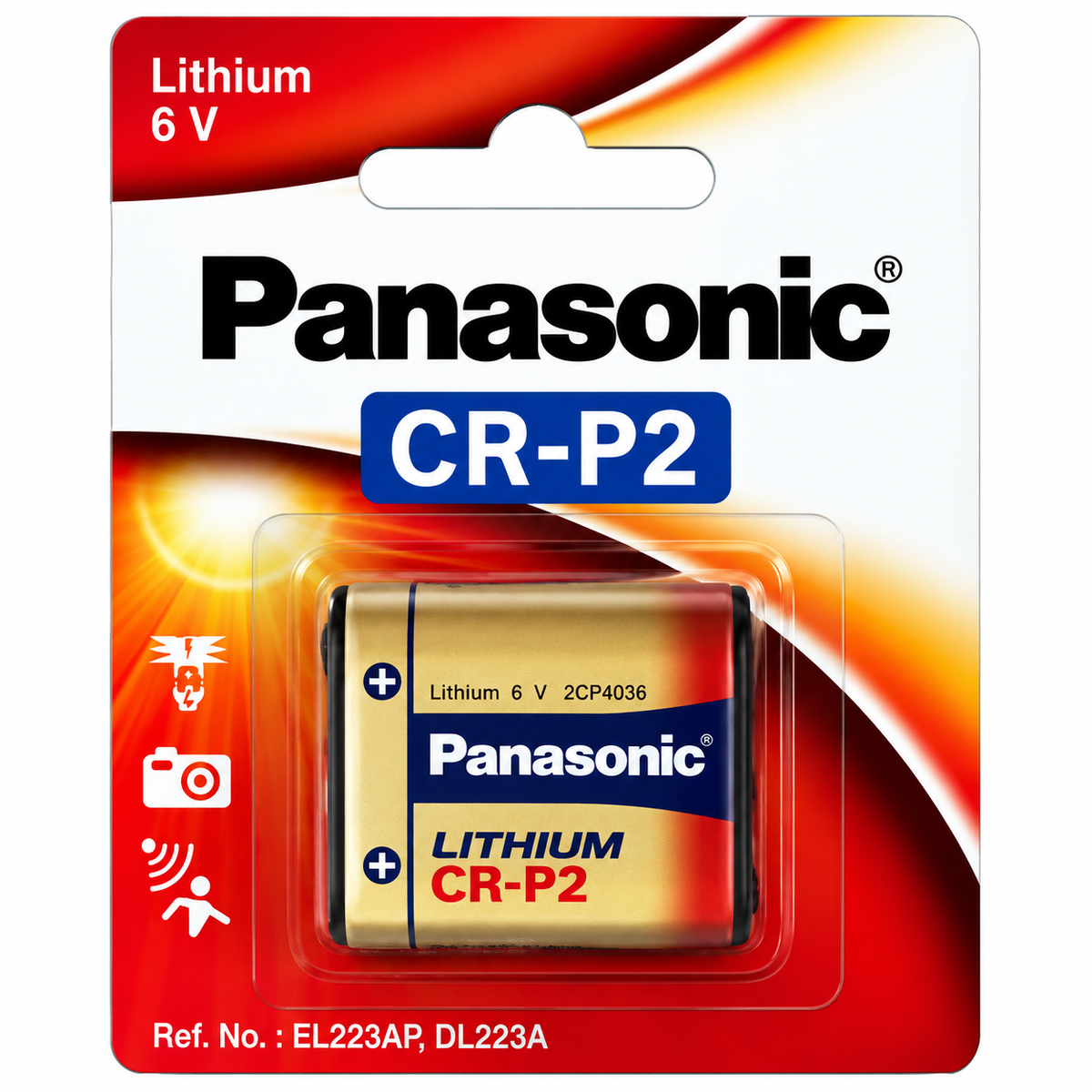 Panasonic CR-P2 Lithium 6V Battery