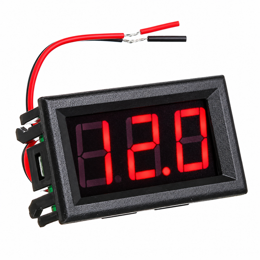 0.56-Inch Red Digital Voltmeter – DC 4.5V to 30V Panel Meter