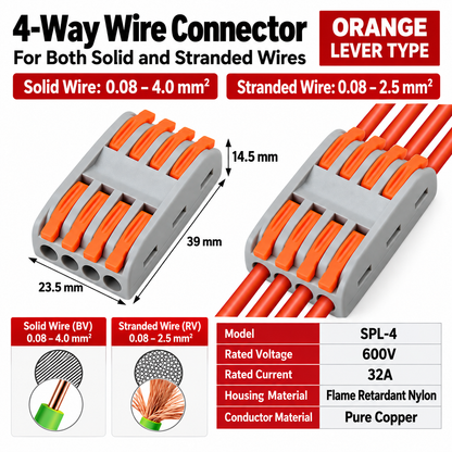 SPL-4 4-Way Lever Wire Connector