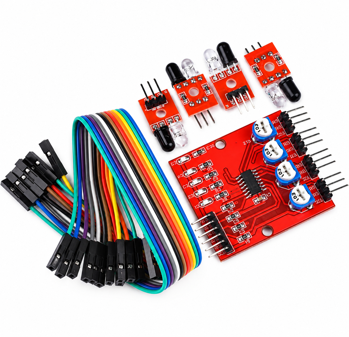 4-Way Infrared Tracking Sensor Module For Arduino
