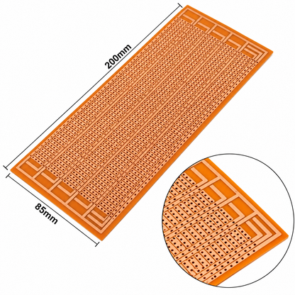 Universal PCB Prototype Matrix Stripboard (8.5 × 20 cm)
