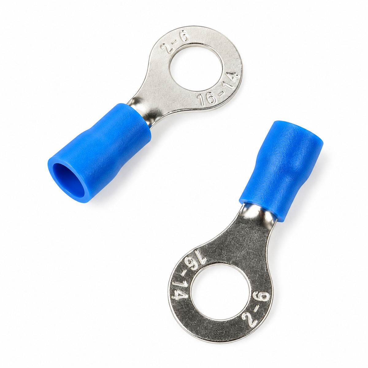 RV2-6 Blue Ring Insulated Crimp Terminals pack of 10