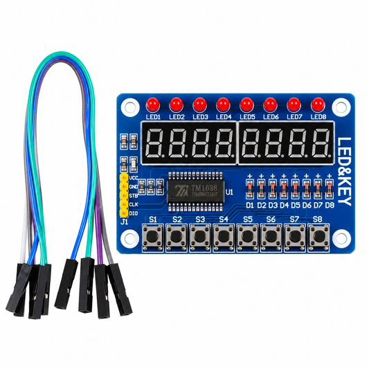 TM1638 8-Bit Button Digital LED Display Module