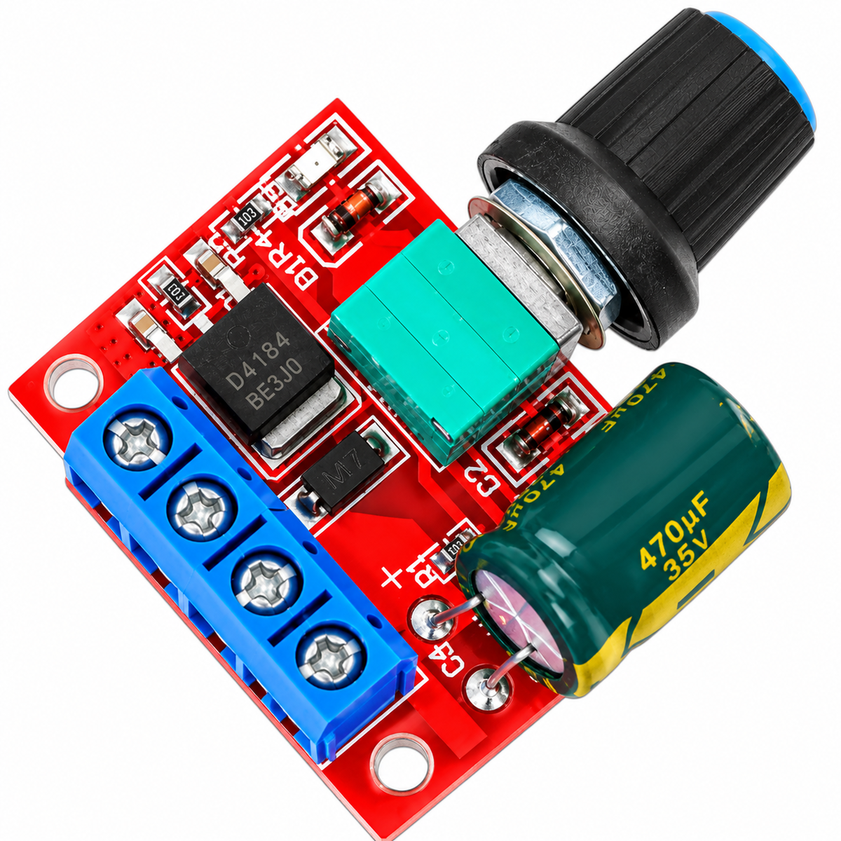Mini PWM DC Motor Speed Controller – 5A, 3V–35V