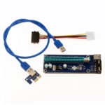 PCIE 1X to 16X Graphics Card Extend Cable Strengthen Power Supply Adapter Card