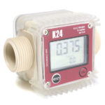 Red K24 Turbine Digital Diesel Fuel Flow Meter For Chemicals Water