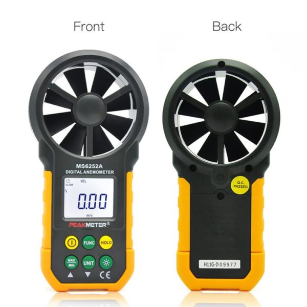 PEAKMETER MS6252A Multifunctional Digital Anemometer Air Volume Tachometer Wind Air Speed Tester  C - Image 3