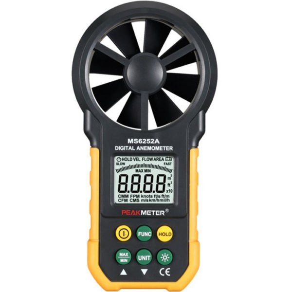 PEAKMETER MS6252A Multifunctional Digital Anemometer Air Volume Tachometer Wind Air Speed Tester  C