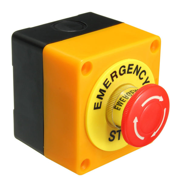 Push Button Switch 1 NO 1 NC 10A 660V Emergency Stop Waterproof