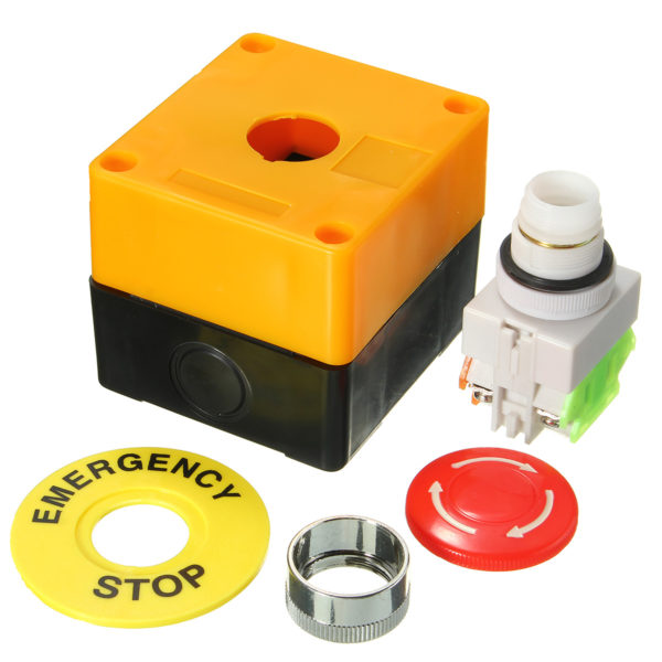 Push Button Switch 1 NO 1 NC 10A 660V Emergency Stop Waterproof - Image 2