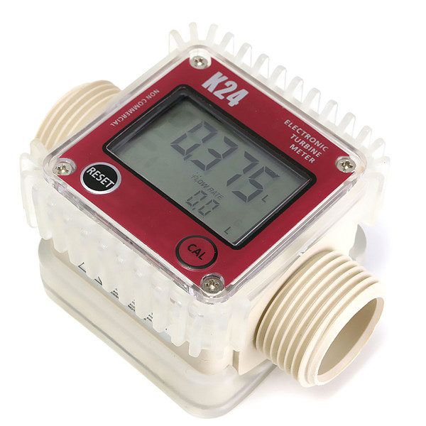 Red K24 Turbine Digital Diesel Fuel Flow Meter For Chemicals Water - Image 3