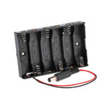 6 x AA Battery Case Storage Holder With DC2.1 Power Jack For Arduino