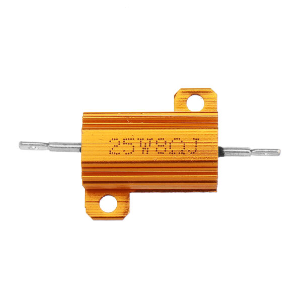 RX24 25W 8R 8RJ Metal Aluminum Case High Power Resistor Golden Metal Shell Case Heatsink Resistance Resistor - Image 3