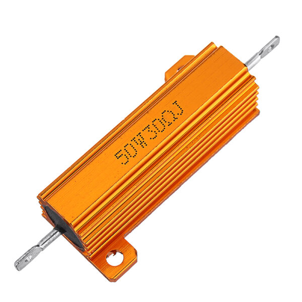 RX24 50W 30R 30RJ Metal Aluminum Case High Power Resistor Golden Metal Shell Case Heatsink Resistance Resistor