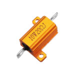 RX24 10W 20R 20RJ Metal Aluminum Case High Power Resistor Golden Metal Shell Case Heatsink Resistance Resistor