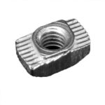 Drillpro 100pcs M5 Hammer Nut Nickel Plated Carbon Steel Aluminum Connector T Fastener Sliding Nut