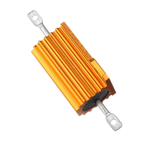 RX24 25W 8R 8RJ Metal Aluminum Case High Power Resistor Golden Metal Shell Case Heatsink Resistance Resistor - Image 4