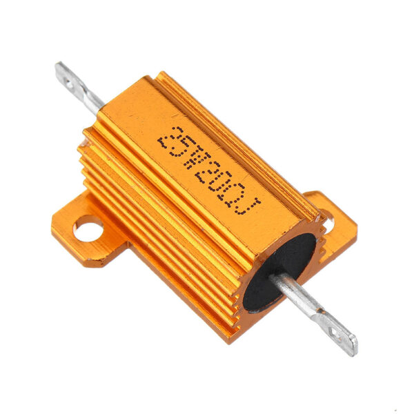 RX24 25W 20R 20RJ Metal Aluminum Case High Power Resistor Golden Metal Shell Case Heatsink Resistance Resistor - Image 2