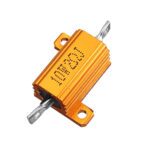 RX24 10W 2R 2RJ Metal Aluminum Case High Power Resistor Golden Metal Shell Case Heatsink Resistance Resistor
