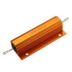 RX24 100W 300R 300RJ Metal Aluminum Case High Power Resistor Golden Metal Shell Case Heatsink Resistance Resistor