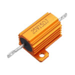 RX24 25W 15R 15RJ Metal Aluminum Case High Power Resistor Golden Metal Shell Case Heatsink Resistance Resistor