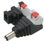 DC Power Male Female 5.5*2.1mm Connector Adapter Plug Cable Pressed for LED Strips 12V -Male and Female Connector