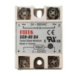 80A SSR-80DA Solid State Relay Module DC To AC 24V-380V Output