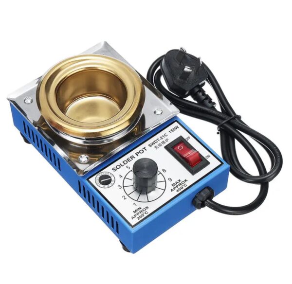 ST-21C 220V 150W Solder Pot Soldering Desoldering Bath 50mm 200-450℃ Adjustable Stainless Steel Soldering Melting Stove Tin Pot