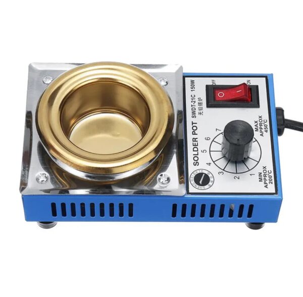 ST-21C 220V 150W Solder Pot Soldering Desoldering Bath 50mm 200-450℃ Adjustable Stainless Steel Soldering Melting Stove Tin Pot - Image 2