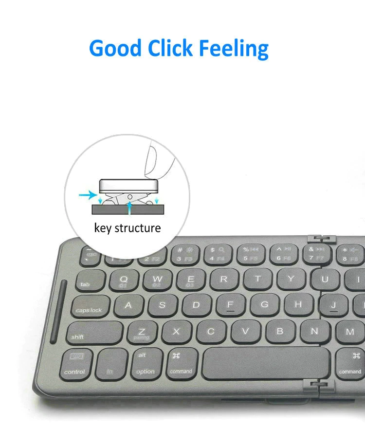 Fold Folding Foldable Wireless Bluetooth 5.1 Keyboard Type C for Windows Android ios for ipad computer tablet pc phone keyboard - Image 5