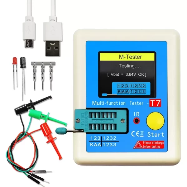 Transistor Meter LCR-T7 Multi-Function Capacitance Resistance Tester Full Color Display Transistor Meter