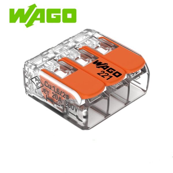 Wago 221-413 universal connector terminal block is suitable for 4 square wire lighting connector